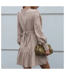 Solid Color V-Neck Tie-Waist Irregular Long Sleeve Ruffled Wrap Dress Wholesale Dresses SDN537256 -Dress Sales Store 5ceef6be 2ba5 4f23 a40e 2493f14a8330 8c1c71d84ebef4157bdda102dac0d0a8