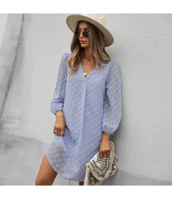 Sexy V Neck Flocking Mini Dress Solid Color Loose Long Sleeve Wholesale Dresses SDN560852 -Dress Sales Store 68a3fa18 26b9 41ee ac56 aed348cf0068 4acfffdde2e590dabce46171246dd1de