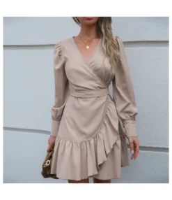 Solid Color V-Neck Tie-Waist Irregular Long Sleeve Ruffled Wrap Dress Wholesale Dresses SDN537256 -Dress Sales Store 68f1c6b7 b760 41a3 8df2 cfbc2ef002c3 2088418751e896de6c1e585e8c0f675c