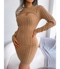 Sexy Cutout Twist Sweater Knitted Dresses Long Sleeve Bodycon Solid Color Wholesale Dresses SDN561559 -Dress Sales Store 6a3dc986 d8fe 4309 9cb3 603d61db29cf b7b1a4b39454477c5b4e54ab26c3d702
