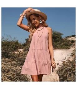 Women Fashion Sleeveless Bowknot Pink Wholesale Mini Dresses SD168426 -Dress Sales Store 73951104 9316 4ffe b0b5 07c6cfa4f589 5cbad686fce43480bf715f09e43f0d2a