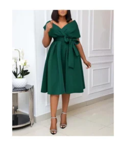 Sexy Short-Sleeved Deep V-Neck A-Line Hem Dress Wholesale Dresses V5923050500008 -Dress Sales Store 761e3699c2d8407d8bedaff90126c5cc 6