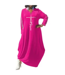 Faith Letter Print Long Skirt V-Neck Loose Casual Dress Wholesale Maxi Dresses In Bulk SD210264 -Dress Sales Store 78402b96 31e8 4c38 becf 897e2c82944d 1624966006BD9BAB228B7505B56531AA