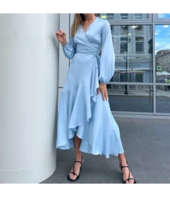 Satin Irregular Mermaid V Neck Elegant Solid Color Maxi Dress Wholesale Dresses SDV463839 -Dress Sales Store 87ba7985 1876 404b abc8 50b21188f6c4 a8217d39ab117977cb4bbdc30df17d5e