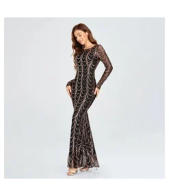 Sequin Slim Party Dress Elegant Party Long Sleeve Fishtail Evening Dress Wholesale Maxi Dresses SDN537007 -Dress Sales Store 8d6fbc49 2bec 4565 9433 fd3c50076aed c122272b7e8bbf808a032727803a35d7