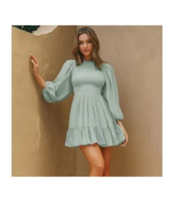 Lantern Long Sleeve Elastic Bust Ruffle Collar Swing Dress Wholesale Dresses SDN535637 -Dress Sales Store 9268f71c f57e 4d00 8640 028d12625e8d b0d85891879e4cf500a926dbd01085bf