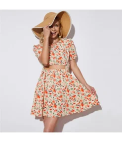 Fashion Floral Cutout A-line Dress Round Neck Short Sleeve Sexy Wholesale Dresses SDN560140 -Dress Sales Store 96a17259 2d7e 4742 ac5e fe94a1e7f8ea 0c643270b7a595f9dddf3b4fec8e601a