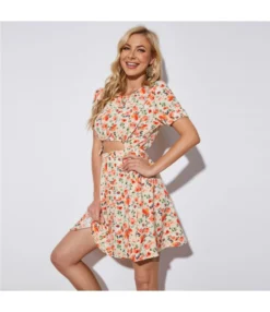 Fashion Floral Cutout A-line Dress Round Neck Short Sleeve Sexy Wholesale Dresses SDN560140 -Dress Sales Store 9b785663 9870 4600 bef5 4a368aefb556 302c38b93d0183c90ddaa9e0a7eb8fe2