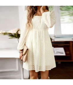 Square Collar Long Sleeve A-Line Jacquard See-Through Dress Wholesale Dresses N46N4623062500007 -Dress Sales Store O1CN010bU3RM1ND4o6ChH9M 2425141535 0 cib 4
