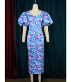 Commuter Style Lantern Sleeves High-Waisted Plum Print One-Step Dress Wholesale Dresses V5923050600035 -Dress Sales Store O1CN011RKHJA1TGB8vV7doM 2206882922354 0 cib