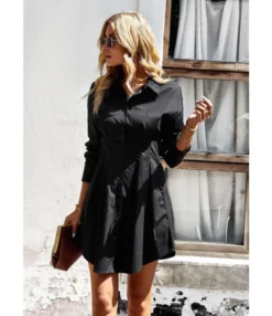 Fashion Short Solid Color Long Sleeve Single Breasted Shirt Dresses Wholesale Dresses N5923080800007 -Dress Sales Store O1CN015AiChw1ND4l8tDkrx 2425141535 0 cib 4