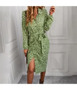 Fashion Long Sleeve Geometric Pattern Print Lace-Up Single-Breasted Dress Wholesale Dresses V5923041200022 -Dress Sales Store O1CN016wFNWu1wuaxdiJp7r 3267756368 0 cib 4