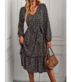 Casual Long-Sleeved Floral Print V-Neck Chiffon Ruffle Dress Wholesale Dresses V5923041200024 -Dress Sales Store O1CN016xNOmZ1ND4jlTwOGl 2425141535 0 cib