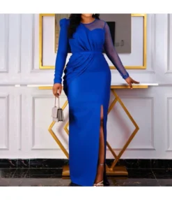 Temperament Solid Color Mesh Splicing Package Hip Pencil Dress Wholesale Dresses N5923080800068 -Dress Sales Store O1CN01AX0PHx26UcZqdeaDk 4225457665 0 cib 6