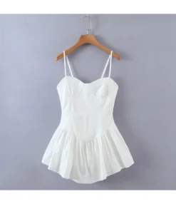 Fashion Solid Color Slimming Thin Bustier Camisole Dress Wholesale Dresses V5923041500167