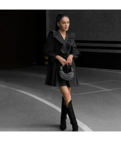 Temperament Long Sleeve High Waist A- Line Ruffled Black Dress Wholesale Dresses N5323021500005 -Dress Sales Store O1CN01GmEAU62GztqA1xheu 2212501819087 0 cib