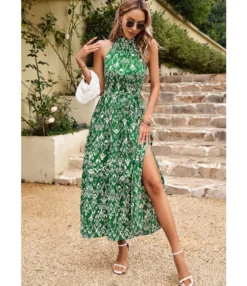 Elegant Sleeveless Floral Print Hanging Neck High Split Long Dress Wholesale Dresses V5923041200031 -Dress Sales Store O1CN01IVazZ31ND4mkS1Iri 2425141535 0 cib