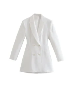 Cutout Slim Solid Color Double-Breasted Blazer Dress Wholesale Dresses N4623050200002