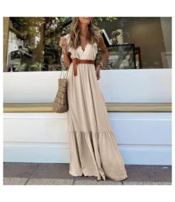 V-Neck Lace Pleated Sleeveless Flowy Dress Wholesale Dresses N462303280017224 -Dress Sales Store O1CN01LIxP3V2HGO1FV3Uk7 2212450069123 0 cib 6