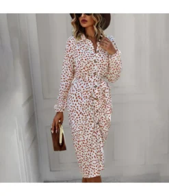 Fashion Long Sleeve Geometric Pattern Print Lace-Up Single-Breasted Dress Wholesale Dresses V5923041200022 -Dress Sales Store O1CN01LdARgU1wuaxZIuyl9 3267756368 0 cib 4