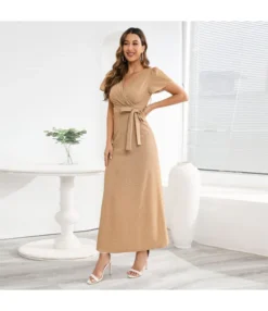 V-Neck Open Back Slim Fit Party Shiny Bright Lace-Up Waist A-Line Dress Wholesale Maxi Dresses N5323030300054 -Dress Sales Store O1CN01PmQAcl1wQMovgWNZs 2455536302 0 cib