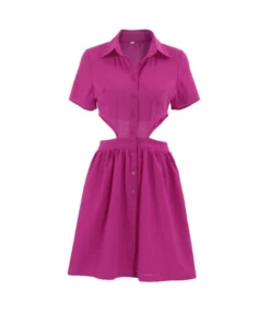 Casual Solid Color Waistless Short-Sleeved A-Line Shirt Dress Wholesale Dresses V5923032800071 -Dress Sales Store O1CN01V0jyfs2GztriNKB9L 2212501819087 0 cib