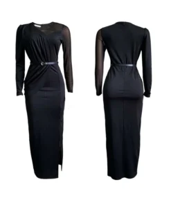 Temperament Solid Color Mesh Splicing Package Hip Pencil Dress Wholesale Dresses N5923080800068 -Dress Sales Store O1CN01XXFeiN26UcaFlF3on 4225457665 0 cib