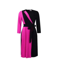 Fashion Suit Collar Colorblocked Tie Pressed Pleat Dress Wholesale Dresses N5923080800085 -Dress Sales Store O1CN01ZYhI6x26UchpCXEtb 4225457665 0 cib 6
