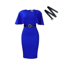 Elegant Flared Sleeve Round Neck Wrap Hip Pencil Dress Wholesale Dresses N5923080800079 -Dress Sales Store O1CN01byv8XD26UcguZA9B4 4225457665 0 cib