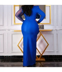 Temperament Solid Color Mesh Splicing Package Hip Pencil Dress Wholesale Dresses N5923080800068 -Dress Sales Store O1CN01d5nI2t26UcZt8Xd68 4225457665 0 cib