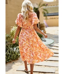 Elegant Botanical Floral Full Print Bubble Sleeve Square Neck Long Dress Wholesale Dresses V5923041200043 -Dress Sales Store O1CN01jUqYdP1ND4n1j40xa 2425141535 0 cib