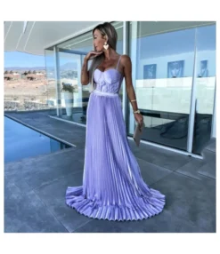 Temperament Mopping Sling Satin Zipper Pleated Party Dress Wholesale Dresses N46723032800112 -Dress Sales Store O1CN01rcV0ix2HGO80mfL37 2212450069123 0 cib 4