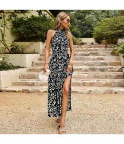 Elegant Sleeveless Floral Print Hanging Neck High Split Long Dress Wholesale Dresses V5923041200031 -Dress Sales Store O1CN01sz115p1ND4mzCvwCF 2425141535 0 cib 4