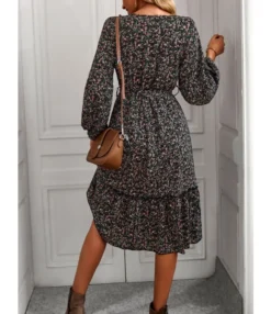 Casual Long-Sleeved Floral Print V-Neck Chiffon Ruffle Dress Wholesale Dresses V5923041200024 -Dress Sales Store O1CN01vBIiyz1ND4jx3JkVJ 2425141535 0 cib