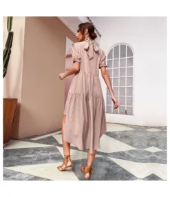 Solid Color Puff Sleeve High Neck Irregular Wholesale Pleated Dresses SD203687 -Dress Sales Store a80772fc 9a5a 491c 9bbc d54e6906662e 578EFEDEAB4CB19118BFCDF7DC759897