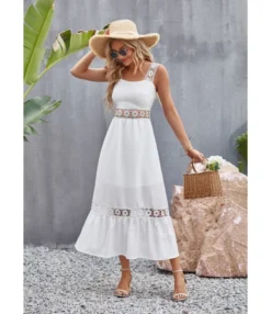 Solid Color Hollow Lace Stitching Vacation Square Neck Sleeveless Dress Wholesale Dresses SDN539940 -Dress Sales Store ab6248f0 98a3 46d3 9eee 49ced19b139b f1c41d9e16470f3a9512022337ccd270