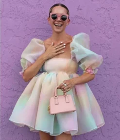 Tie Dye Print Square Neck Puffy Skirt Princess Dress Vintage White Wedding Puff Sleeve Wholesale Dresses SD204356 -Dress Sales Store b0597a34 c7a4 47cb 921a 93c9a499d26b 2fed4d9ba1c8bc9311aeaf55a3216e17