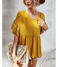 Casual Top Solid Color Loose Short Sleeve Womens T Shirts Wholesale STN560606 -Dress Sales Store b600b450 6987 4182 a8b2 e0fb8a0e9ba3 a1c1b5aced8065618418b377265d4a74