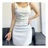 Women Plain Color Sleeveless Pleated Wholesale Tank Dresses SDN580534