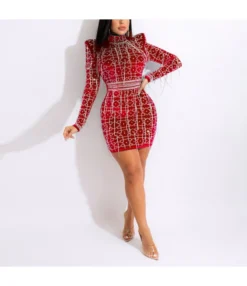 Fashion Sexy Velvet Valentine'S Day Wholesale Dresses Close Fitting SD202173