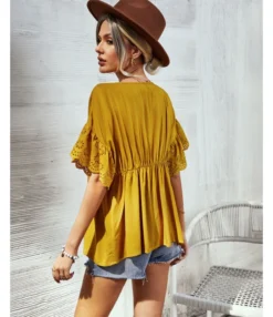 Casual Top Solid Color Loose Short Sleeve Womens T Shirts Wholesale STN560606 -Dress Sales Store c35a69d0 0ec9 4792 a40a f55615b68e7a c4bec22e09fe37727e4e9d3eb6f55cfd