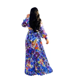 Floral Printed V Neck Chiffon Lantern Sleeve Lace-Up Swing Dress Vacation Casual Wholesale Maxi Dresses SD55498 -Dress Sales Store c41f4ead 2481 49ac b8aa f0652d1fea83 c8fd5552325175986fe12712747284fd