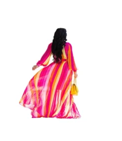 Floral Printed V Neck Chiffon Lantern Sleeve Lace-Up Swing Dress Vacation Casual Wholesale Maxi Dresses SD55498 -Dress Sales Store caf50009 d238 4632 973f 8fc17484722e a545230c4477f4485aa1a8c37c9cb599