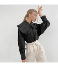 Fashion Doll Collar Tops Single-Breasted Solid Color Loose Wholesale Womens Long Sleeve T Shirts STN560920 -Dress Sales Store d4b9f336 1d57 43cb abee 63e1fc1a48f5 6649346bf2e3a29fe5956eb9e446c940