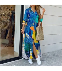 Fashion Printed Long Sleeve Shirtdress Slit T Shirt Maxi Dress Wholesale Casual Dresses SD531903 -Dress Sales Store d5a612dd a5e3 4691 8a96 6312e348743e 7bc0ad093cb45cbeff02e0931a353322