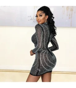 Sexy Mesh Women'S Clubwear Cutout Design Hot Drill Long-Sleeved Wholesale Dresses SD203721 -Dress Sales Store d78a3089 70db 4ca7 987b 38438ecc7b42 7A86B387A62F93DA002B0268FA06F87B