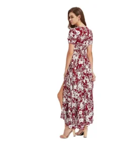 Printed Retro V-Neck Wide Hem Slit Design Wholesale Maxi Dresses Vacation Dress Trendy SD204093 -Dress Sales Store da967408 bcf5 41e8 a7fe c22585f24165 1d2f44eeb4c5b3277885dcef4be12ae8