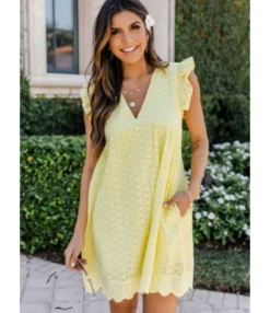 Solid Color Lace Hollow V Neck Frill Sleeve Loose Tank Dress With Pocket Casual Wholesale Dresses SDN532972 16 Solid Color Lace Hollow V Neck Frill Sleeve Loose Tank Dress With Pocket Casual Wholesale Dresses SDN532972 -Dress Sales Store dab8608a 363a 41ea 9c50 11a4373d3457 ce477c1ef3e75fca66d8387769117615