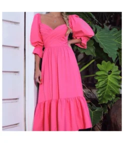 Fashion One-Shoulder Lantern Sleeve Solid Color Big Swing Maxi Dress Wholesale Dresses SDV464112 -Dress Sales Store e1b01072 81a3 48ee 871b daf17c5b45ea a1e8d502438e4a0eae234a217bd76742