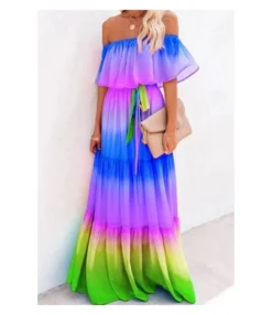 Printed Lace-Up Off Shoulder Big Swing Smocked Dress Vacation Wholesale Maxi Dresses SD531767 -Dress Sales Store e3f280d2 bfeb 4746 b5b7 840df71a2678 BF2E1B7AA15C10E0F49B549E876438FC